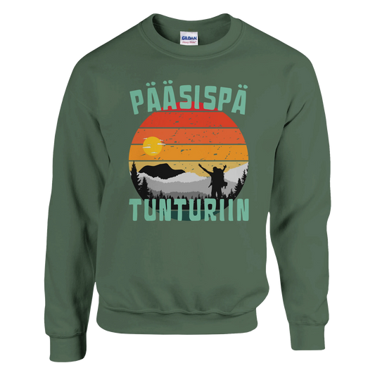 Pääsispä Tunturiin - Collegepaita – tuotekuva