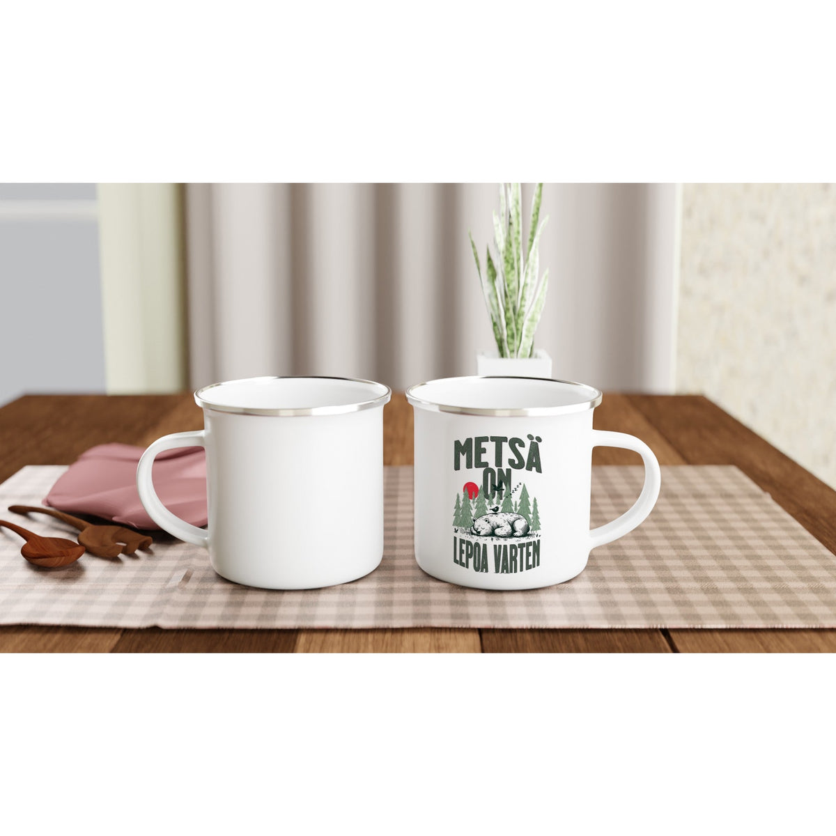Metsä on lepoa varten - Emalimuki 3,5dl - Mun Paita