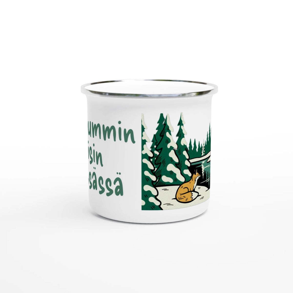 Mieluummin Olisin Metsässä Kettu - Emalimuki 3,5dl - Mun Paita