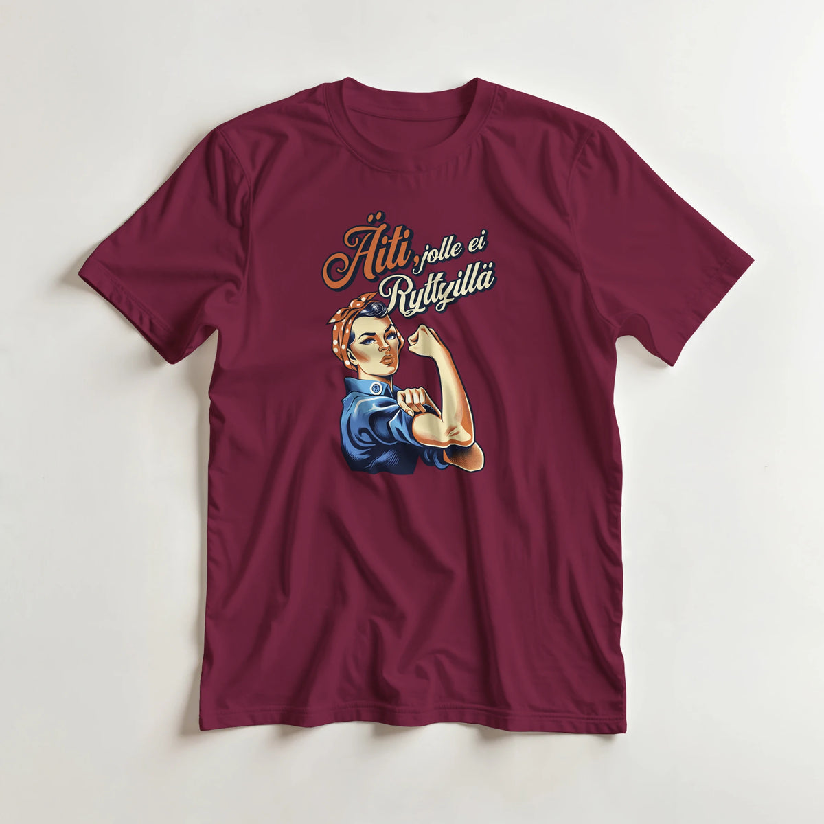Äiti, Jolle Ei Ryttyillä - 3XL - 5XL T-paita – tuotekuva