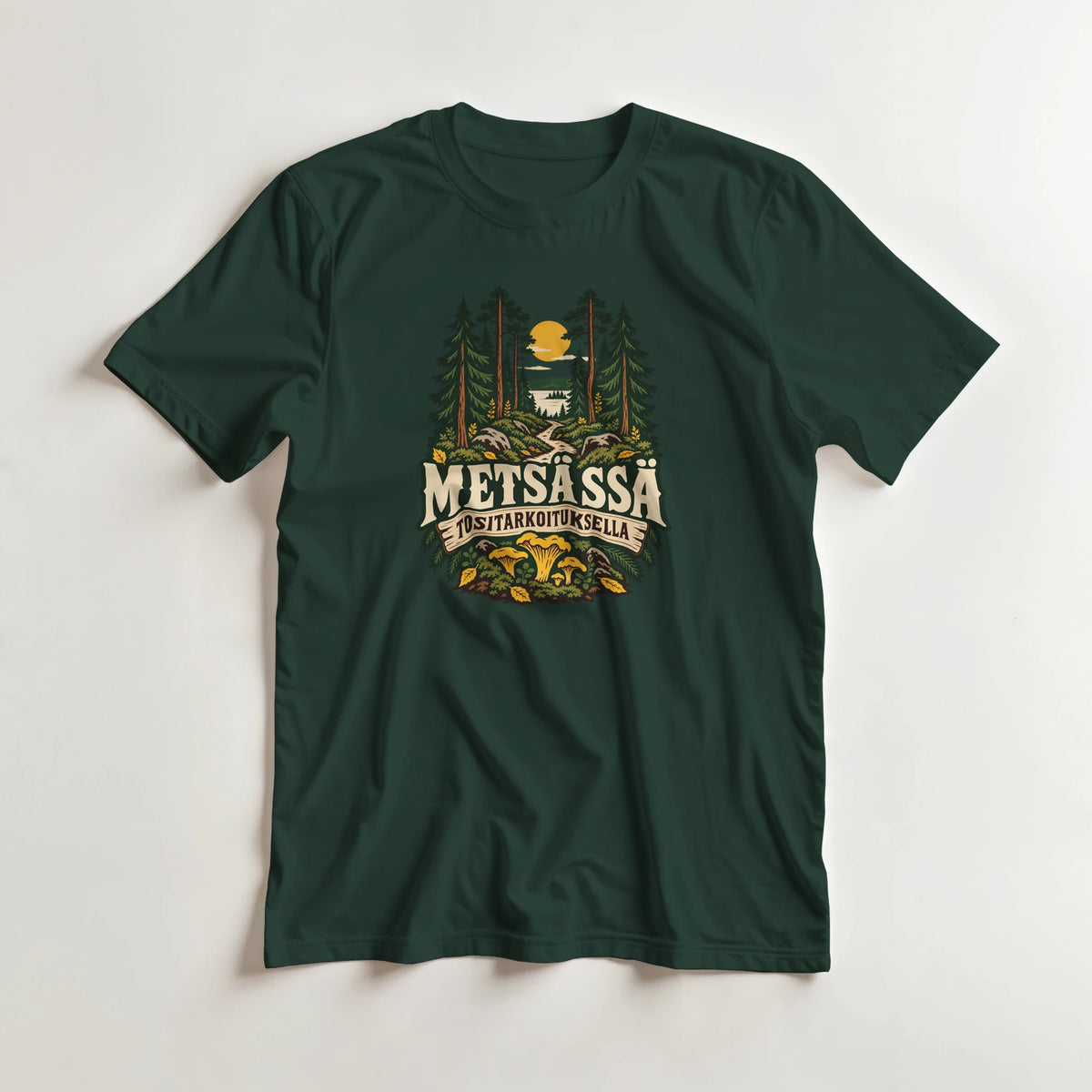 Metsässä tositarkoituksella - 3XL - 5XL T-paita – tuotekuva