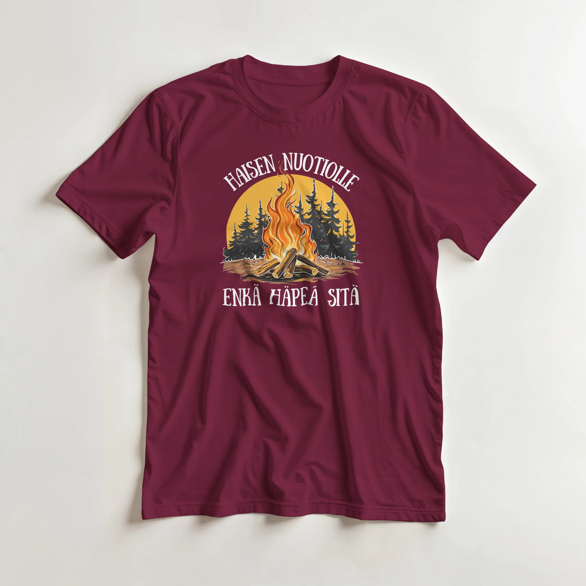Haisen nuotiolle enkä häpeä sitä - 3XL - 5XL T-paita – tuotekuva