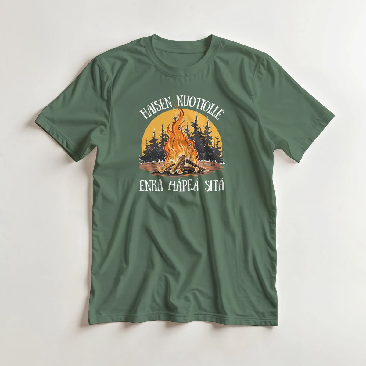 Haisen nuotiolle enkä häpeä sitä - 3XL - 5XL T-paita – tuotekuva