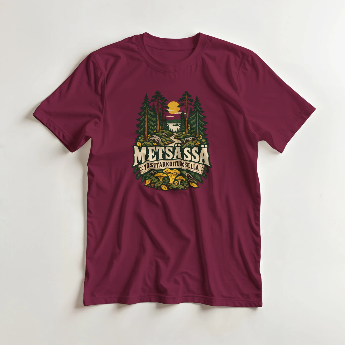 Metsässä tositarkoituksella - 3XL - 5XL T-paita – tuotekuva