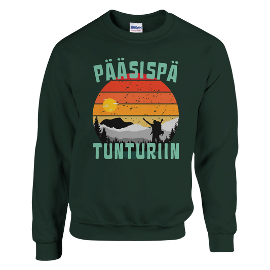 Pääsispä Tunturiin - Collegepaita – tuotekuva
