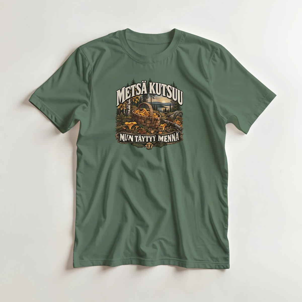 Metsä Kutsuu - Syksy ja Sienet - 3XL - 5XL T-paita – tuotekuva