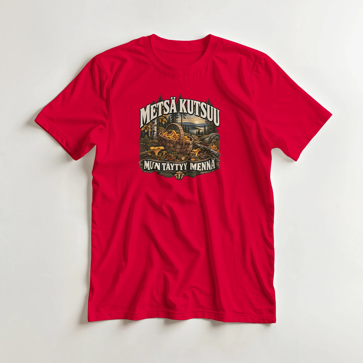Metsä Kutsuu - Syksy ja Sienet - 3XL - 5XL T-paita – tuotekuva