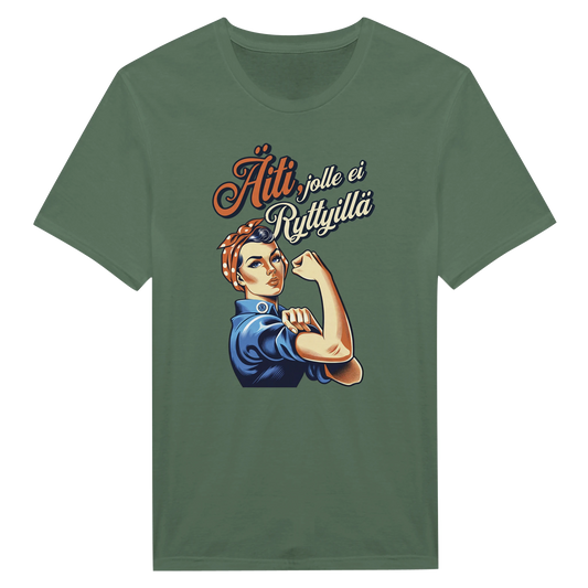 Äiti, Jolle Ei Ryttyillä - Unisex T-paita – tuotekuva