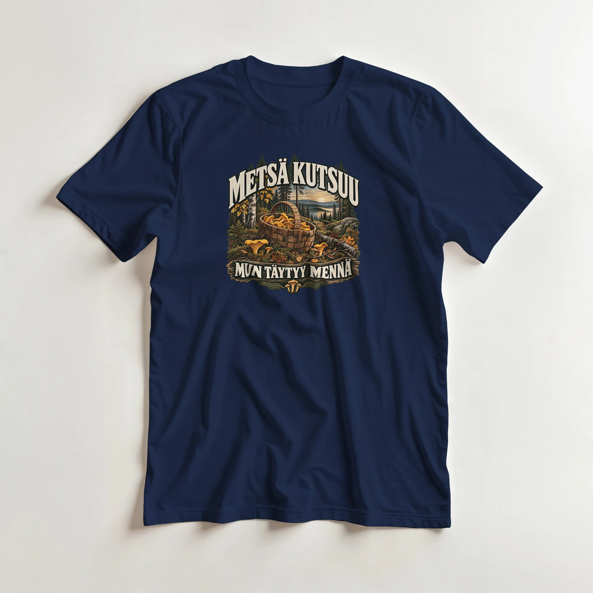 Metsä Kutsuu - Syksy ja Sienet - 3XL - 5XL T-paita – tuotekuva