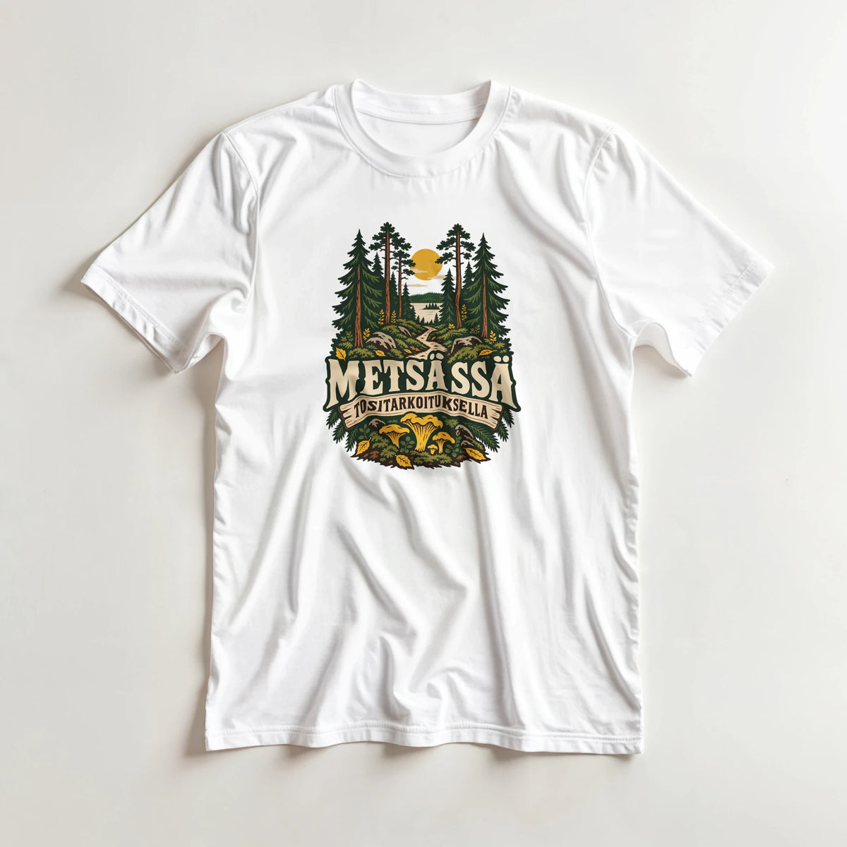 Metsässä tositarkoituksella - 3XL - 5XL T-paita – tuotekuva