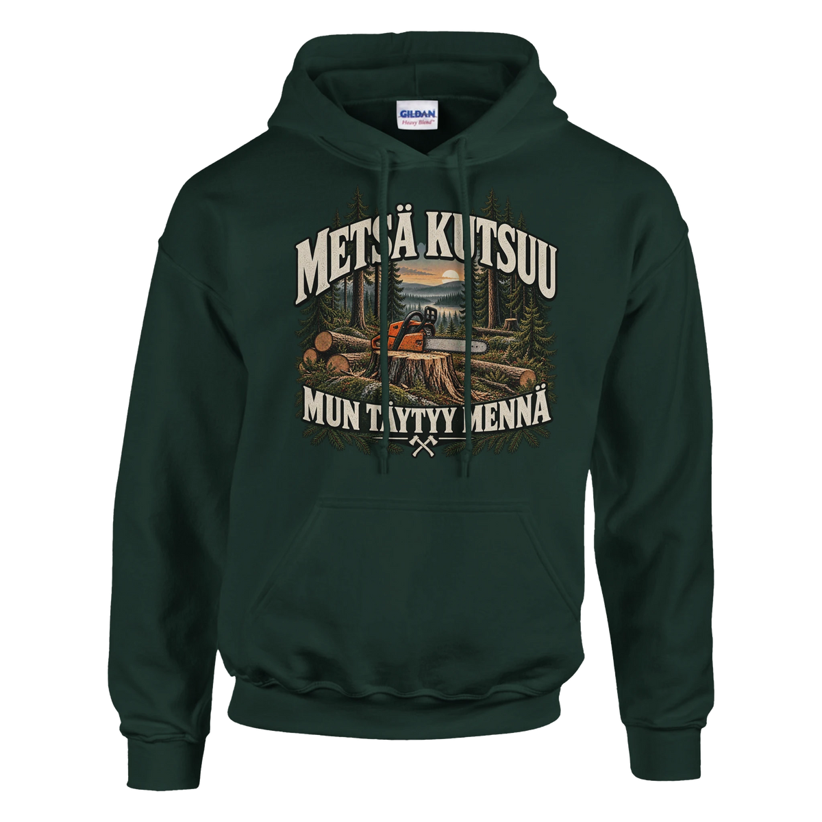 Metsä kutsuu Sahuria - Huppari – tuotekuva