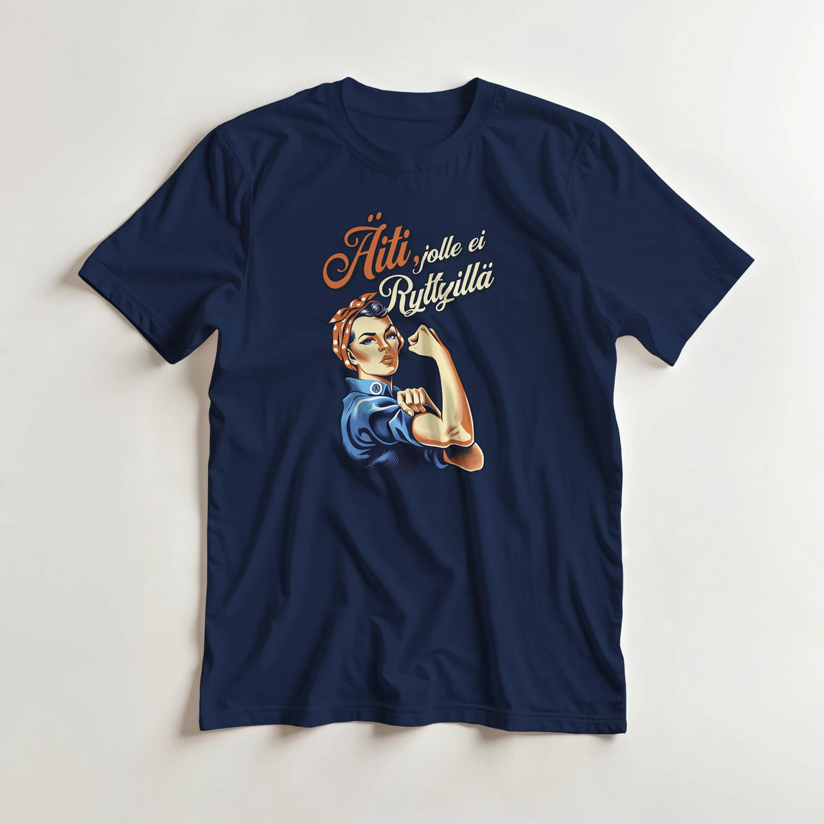 Äiti, Jolle Ei Ryttyillä - 3XL - 5XL T-paita – tuotekuva