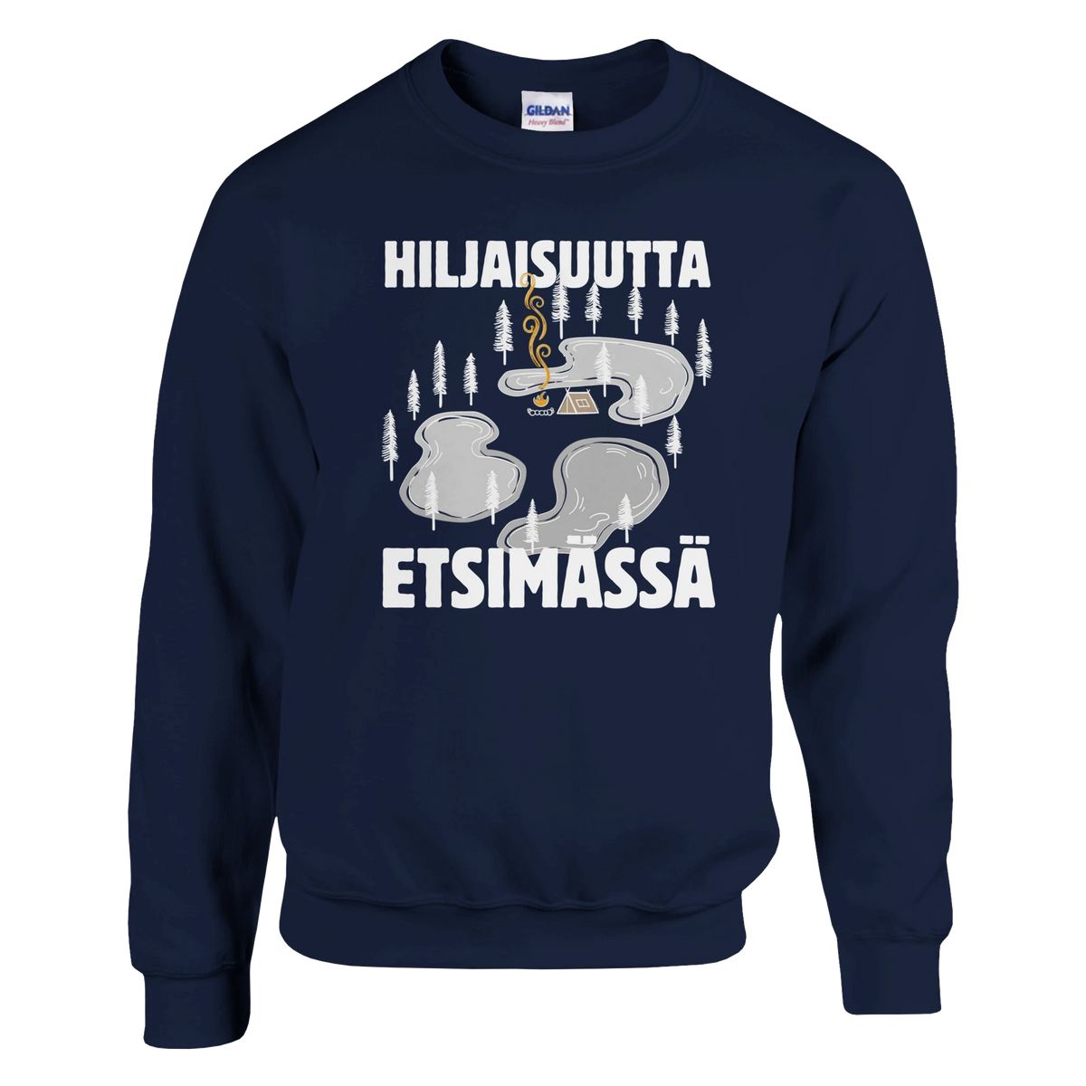 Hiljaisuutta etsimässä - Collegepaita – tuotekuva