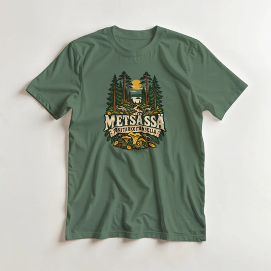 Metsässä tositarkoituksella - 3XL - 5XL T-paita – tuotekuva