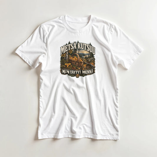 Metsä Kutsuu - Syksy ja Sienet - 3XL - 5XL T-paita – tuotekuva