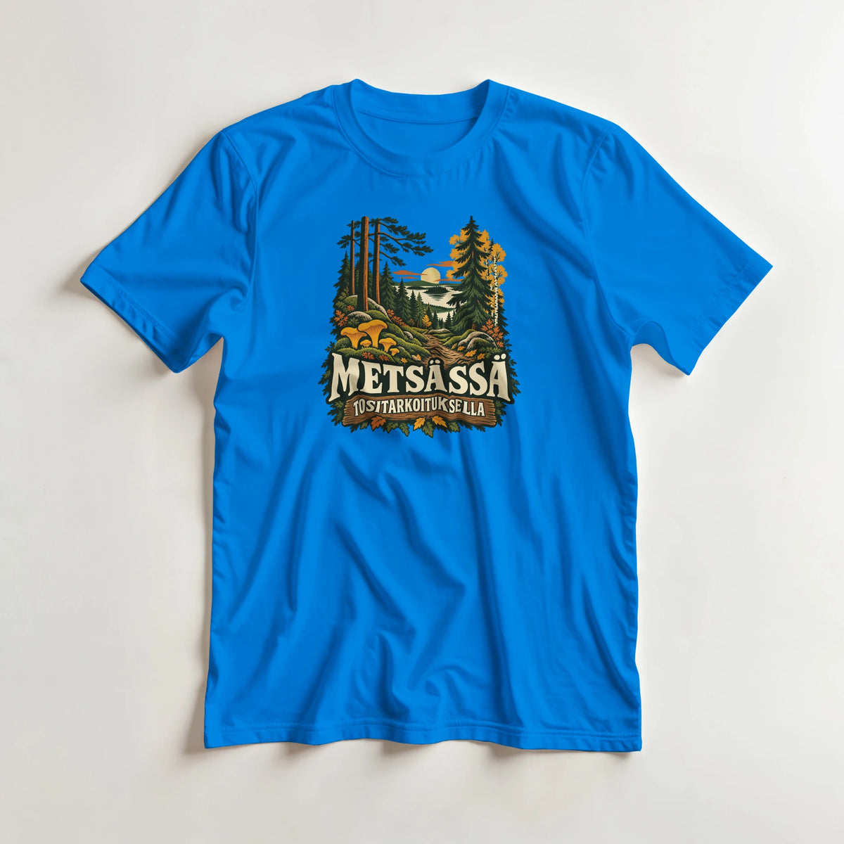 Metsässä tositarkoituksella syksy - 3XL - 5XL T-paita – tuotekuva