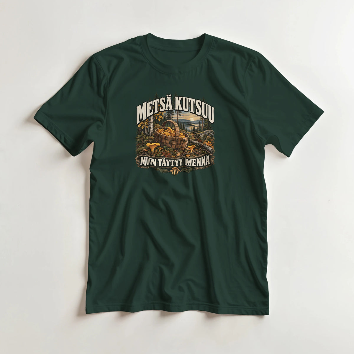 Metsä Kutsuu - Syksy ja Sienet - 3XL - 5XL T-paita – tuotekuva