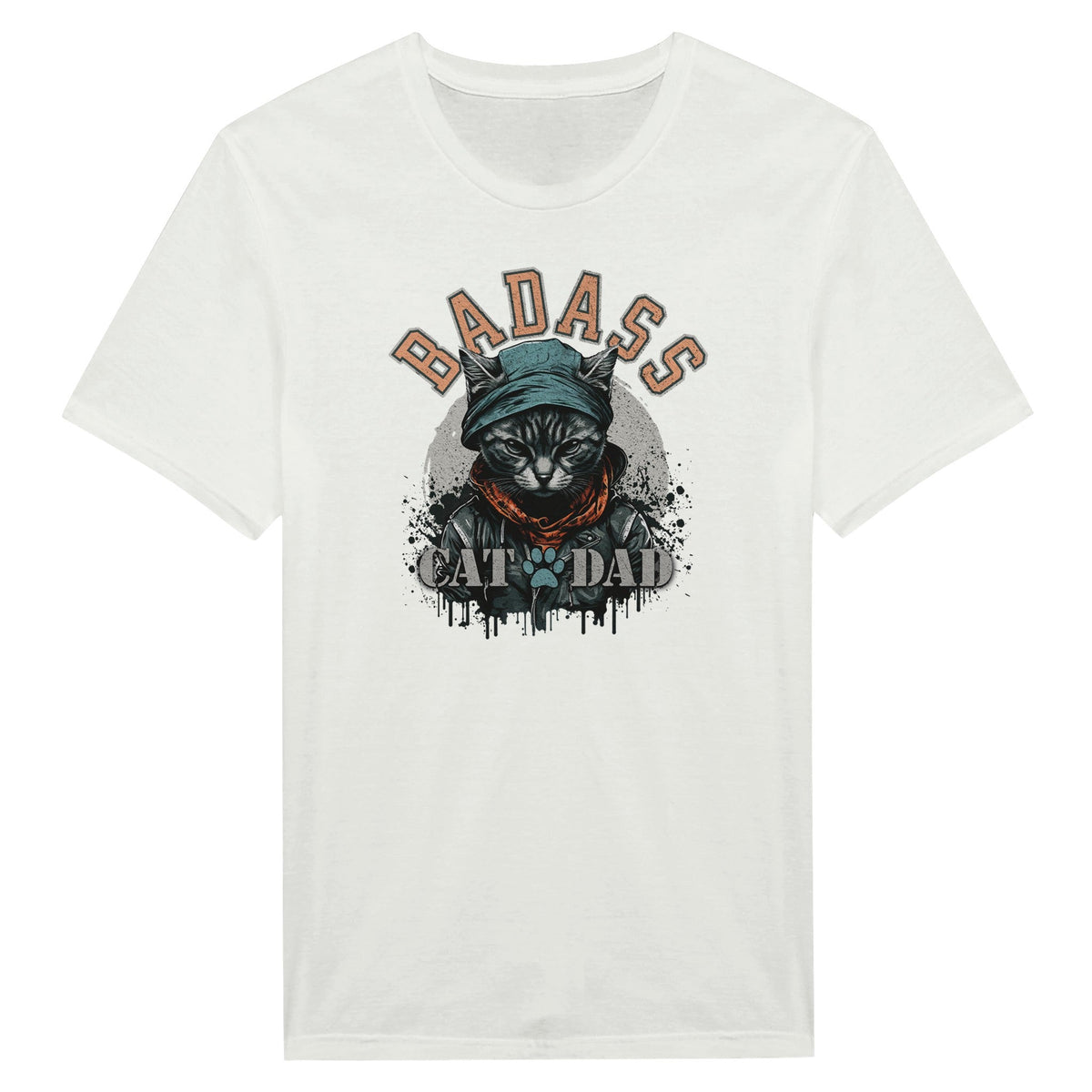 Bad Ass Cat Dad - Miesten T - paita - Mun Paita