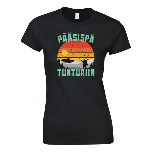 Pääsispä Tunturiin - Naisten t-paita – tuotekuva