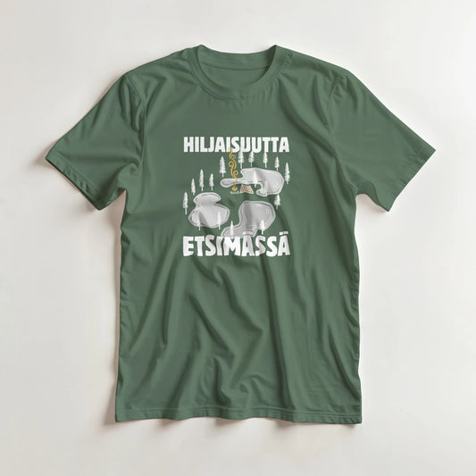 Hiljaisuutta etsimässä - 3XL - 5XL T-paita – tuotekuva
