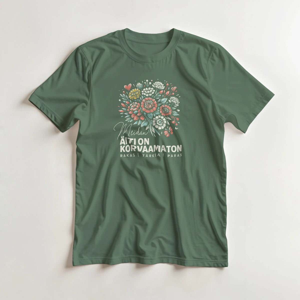Meidän Äiti On Korvaamaton - 3XL - 5XL T-paita – tuotekuva
