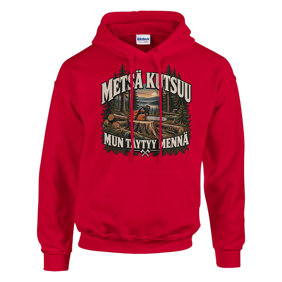 Metsä kutsuu Sahuria - Huppari – tuotekuva