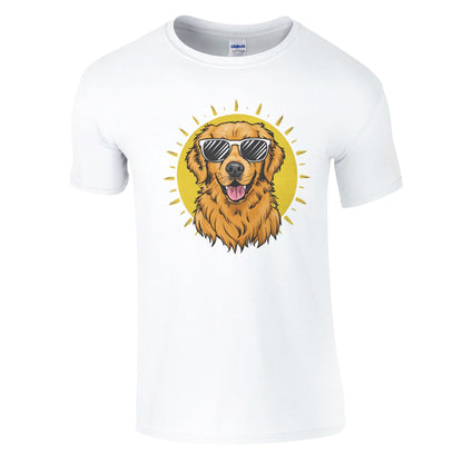 Golden Retriever With Sunglasses - Miesten T - paita - Mun Paita