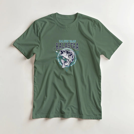 Haluun Vaan Kalastaa - 3XL - 5XL T - paita - Mun Paita