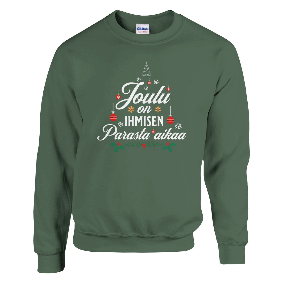 Joulu On Ihmisen Parasta Aikaa - Collegepaita - Mun Paita