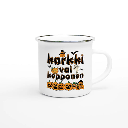 Karkki Vai Kepponen - Emalimuki 3,5dl - Mun Paita