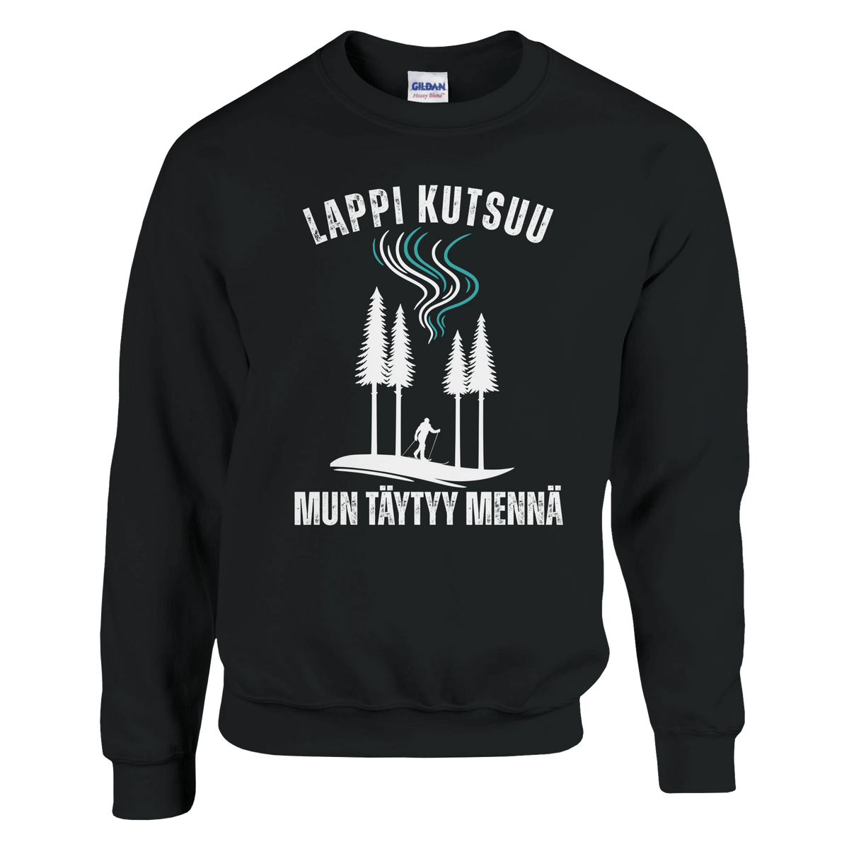 Lappi Kutsuu - Mun Täytyy Mennä - Hiihtäjä - Collegepaita - Mun Paita