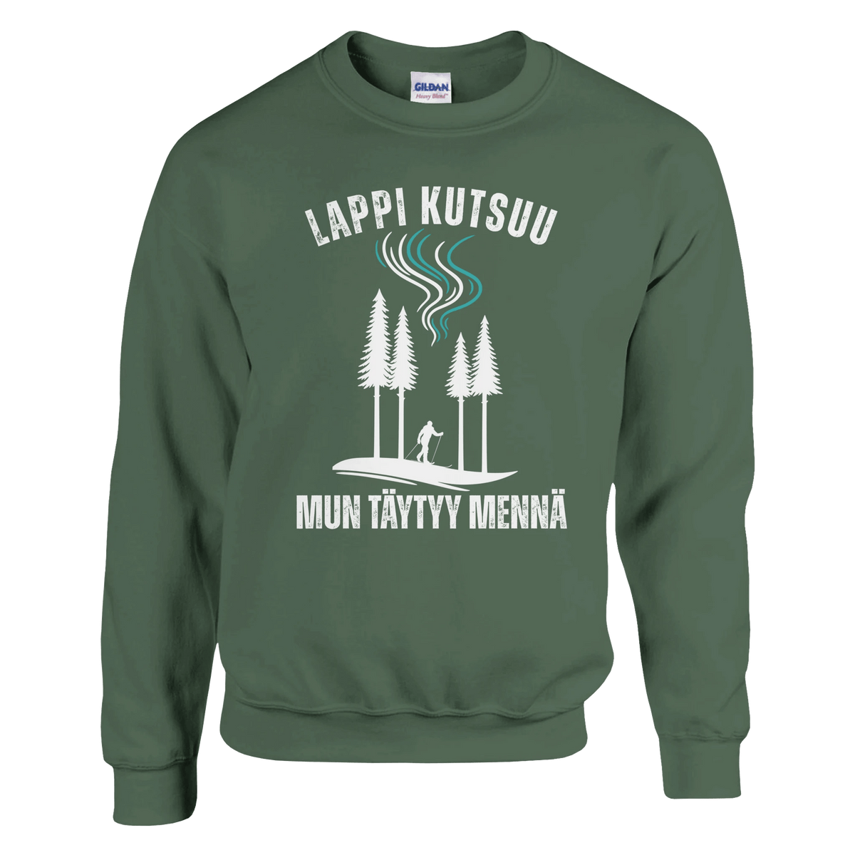 Lappi Kutsuu - Mun Täytyy Mennä - Hiihtäjä - Collegepaita - Mun Paita