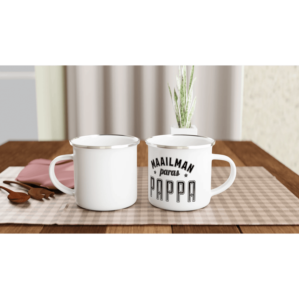 Maailman Paras Pappa - Emalimuki 3,5dl - Mun Paita