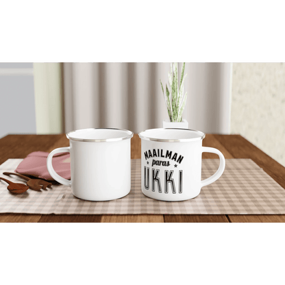 Maailman Paras Ukki - Emalimuki 3,5dl - Mun Paita