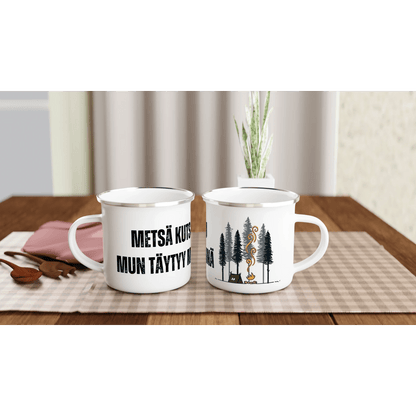 Metsä Kutsuu - Mun Täytyy Mennä - Emalimuki 3,5dl - Mun Paita