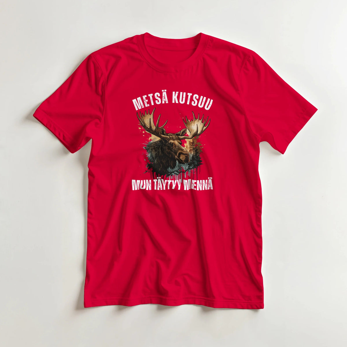 Metsä Kutsuu, Mun Täytyy Mennä - Hirvi - 3XL - 5XL T - paita - Mun Paita