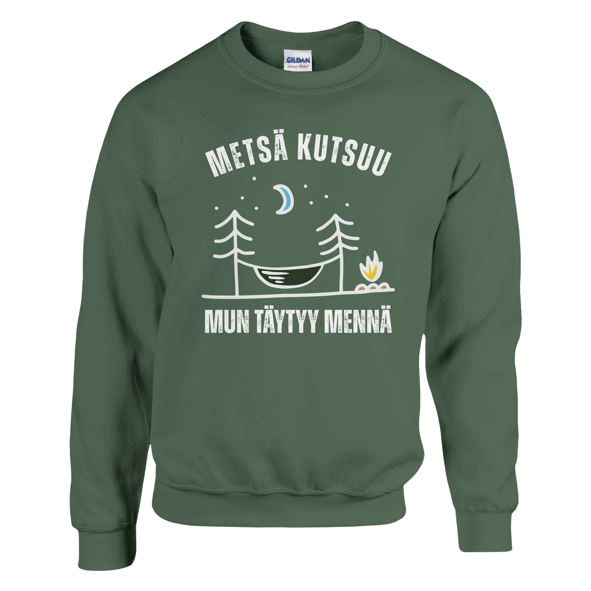Metsä Kutsuu, Mun Täytyy Mennä - Riippumatto - Collegepaita - Mun Paita