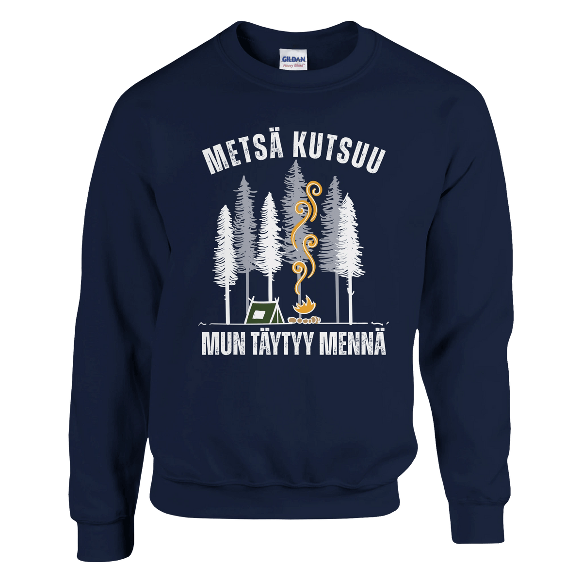 Metsä Kutsuu, Mun Täytyy Mennä - Teltta - Collegepaita - Mun Paita