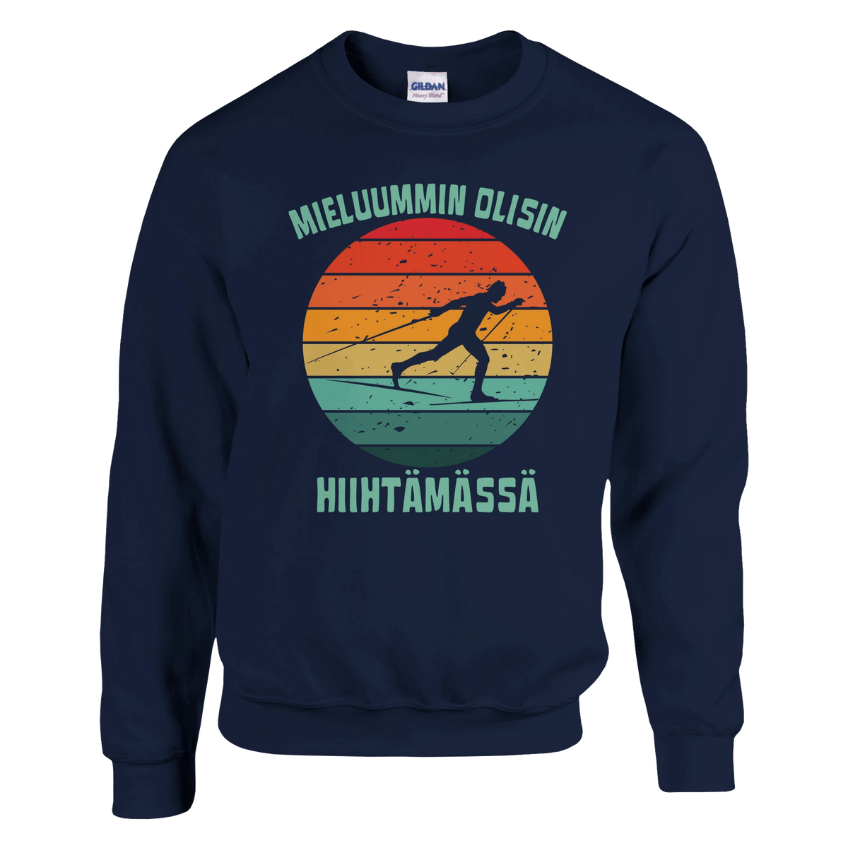 Mieluummin Olisin Hiihtämässä (P) - Collegepaita - Mun Paita