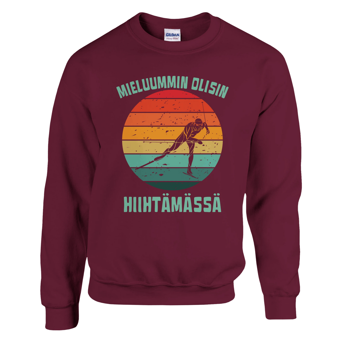 Mieluummin Olisin Hiihtämässä (V) - Collegepaita - Mun Paita