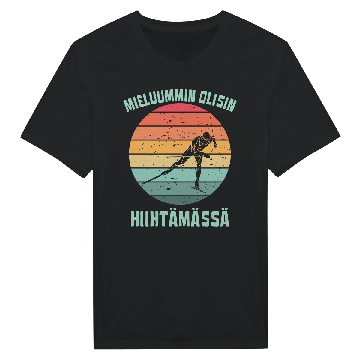 Mieluummin Olisin Hiihtämässä (V) - Miesten T - paita - Mun Paita