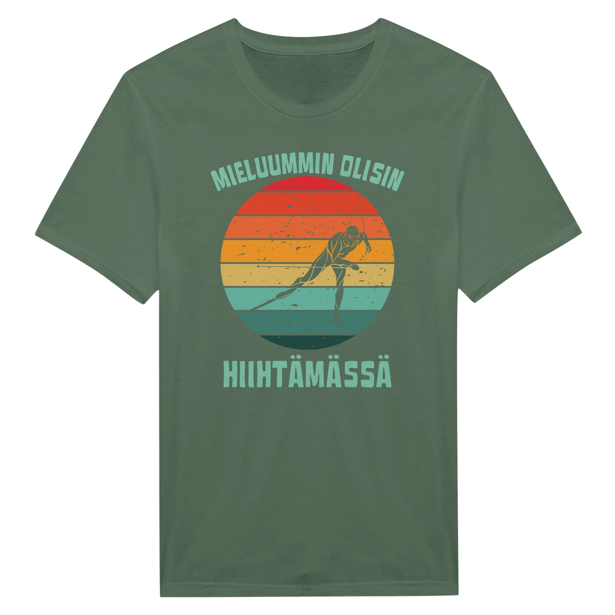 Mieluummin Olisin Hiihtämässä (V) - Miesten T - paita - Mun Paita
