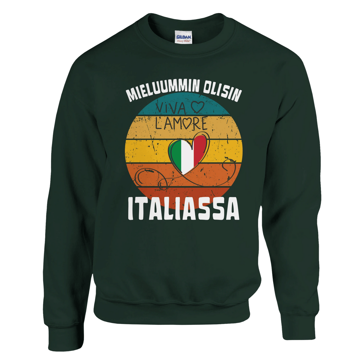 Mieluummin Olisin Italiassa - Collegepaita - Mun Paita