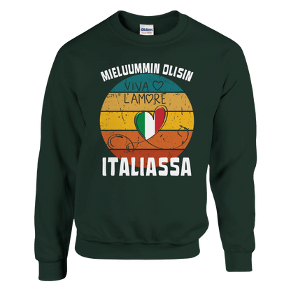 Mieluummin Olisin Italiassa - Collegepaita - Mun Paita
