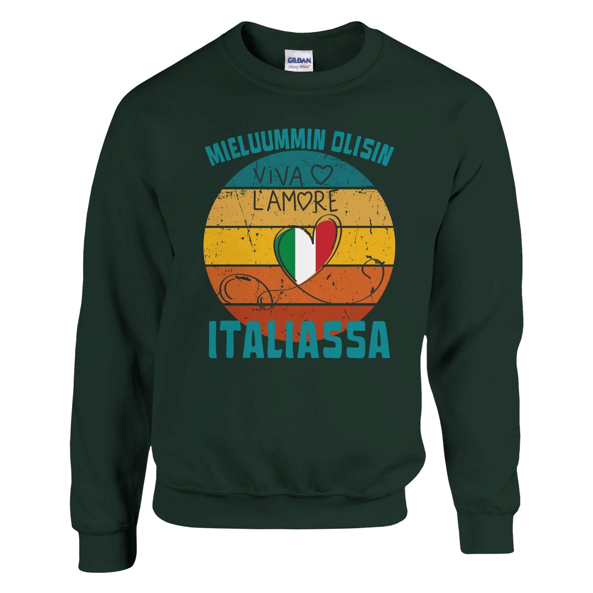 Mieluummin Olisin Italiassa - Collegepaita - Mun Paita