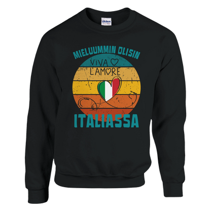 Mieluummin Olisin Italiassa - Collegepaita - Mun Paita