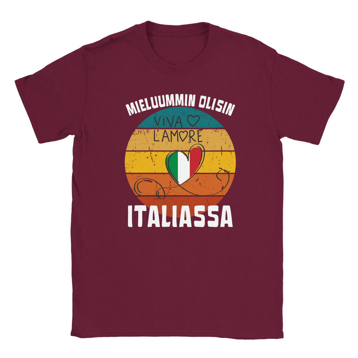 Mieluummin Olisin Italiassa - Miesten T - paita - Mun Paita