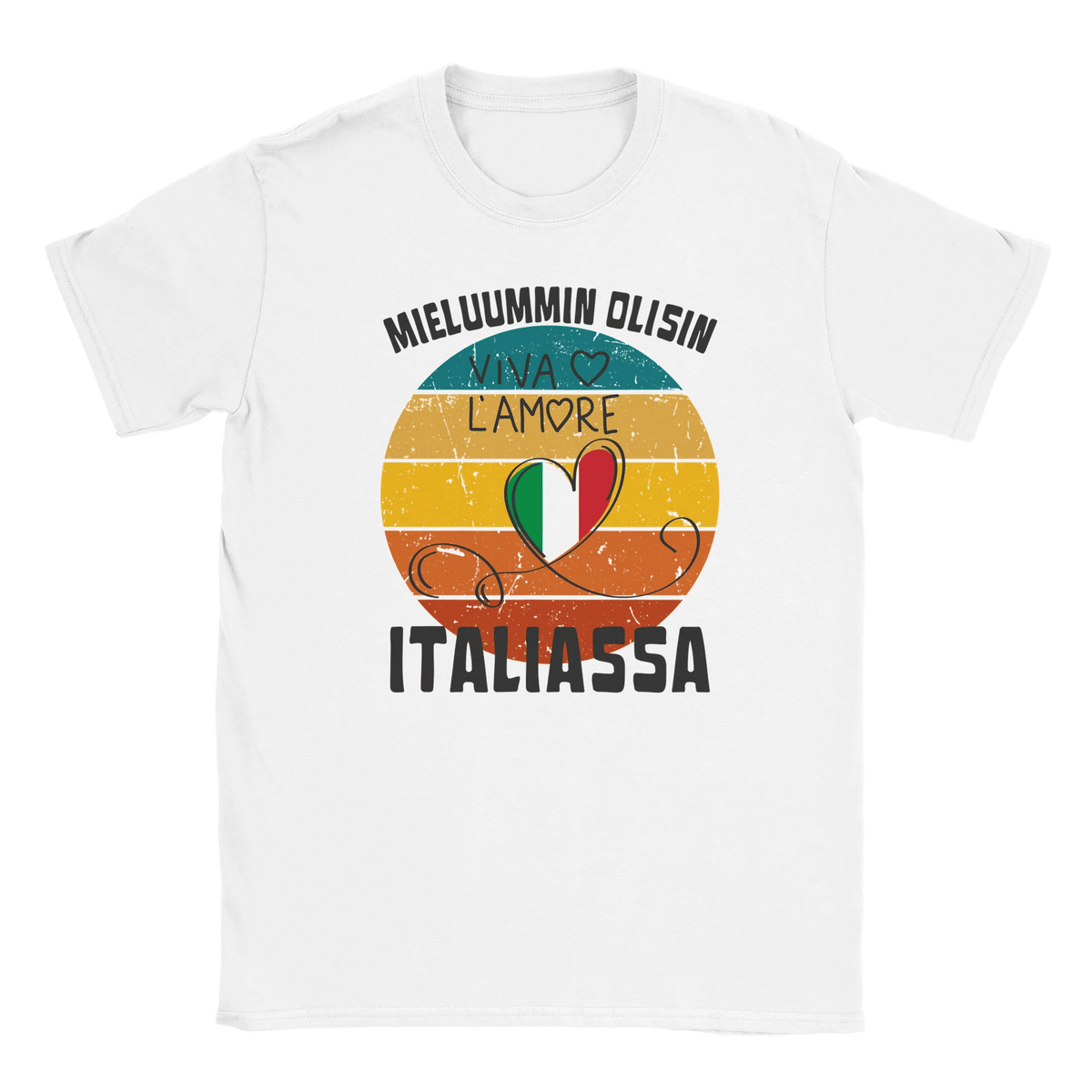 Mieluummin Olisin Italiassa - Miesten T - paita - Mun Paita