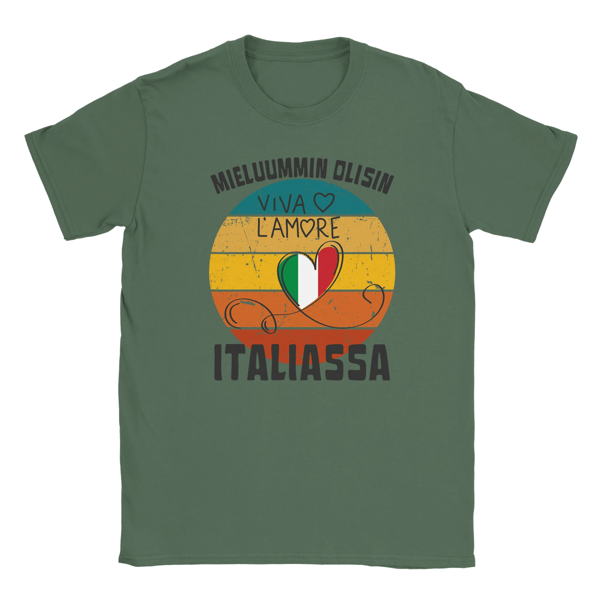 Mieluummin Olisin Italiassa - Miesten T - paita - Mun Paita