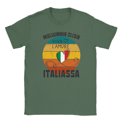 Mieluummin Olisin Italiassa - Miesten T - paita - Mun Paita